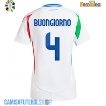 Camisa de time de futebol Itália Alessandro Buongiorno #4 Replicas 2º Equipamento Feminina Europeu 2024 Manga Curta